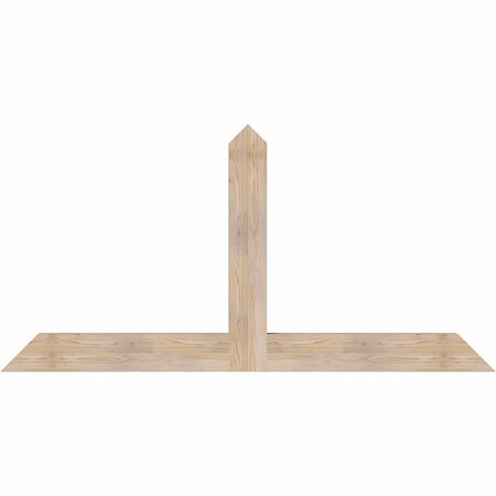 Ekena Millwork Portland Smooth Timber Gable Bracket, Douglas Fir, 72"W x 36"H x 3 1/2"D x 5 1/2"F, 12/12 Pitch GBW072X36X0406POR00SDF